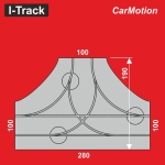 Hacker-Model HCT9405D - H0 - CarMotion Bettungsplatten Straßenbahn T90° V2 Kreuzung